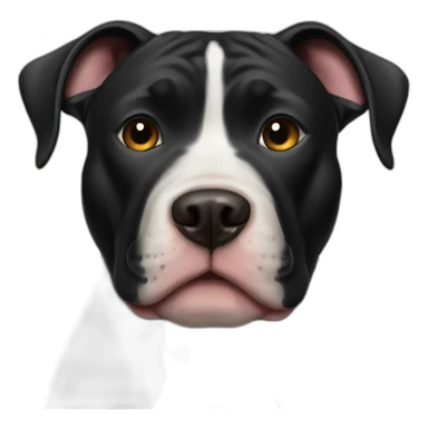 black Pit bull dog  sticker