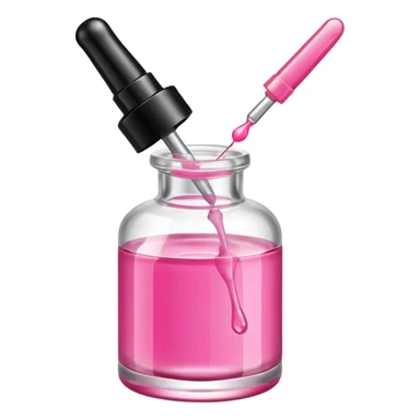 Pink nails serum bottle sticker