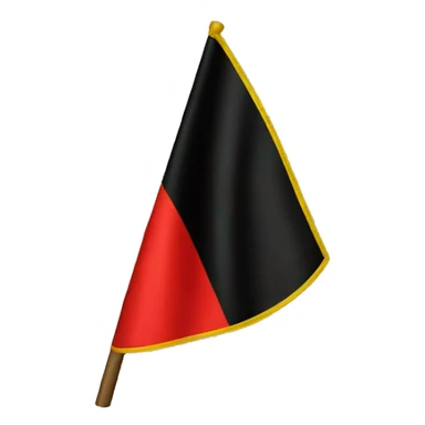 Black yellow circle red flag sticker