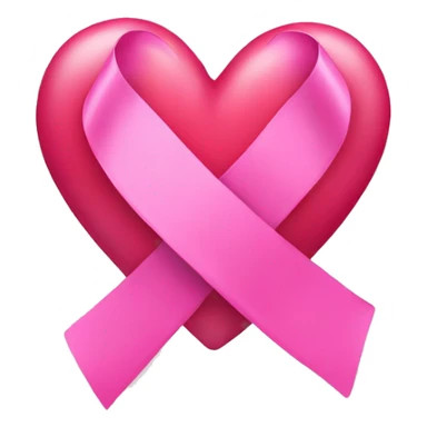 heart with a pink ribbon around it  sticker