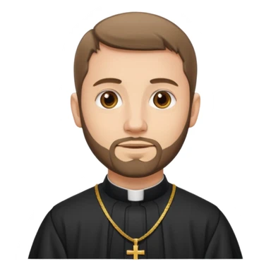 Sacerdote con un poco de barba sticker