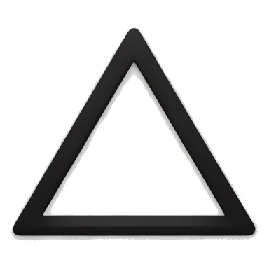 white triangle in black circle sticker