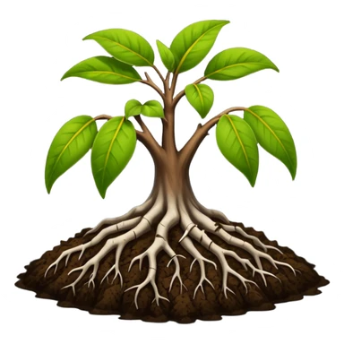 soil organic carbon with mangroves dropping leaves onto soil to rot sticker