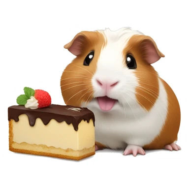 Guinea pigs eating dessert sticker