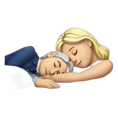 Marine Le Pen and Emmanuel Macron sleeping together sticker