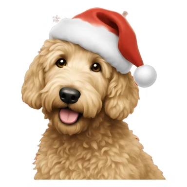 golden doodle christmas sticker
