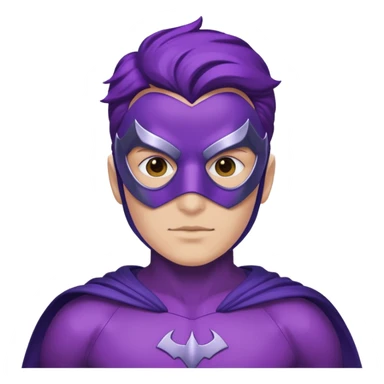 make a purple super hero sticker