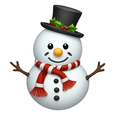 full body christmas hat snowman sticker
