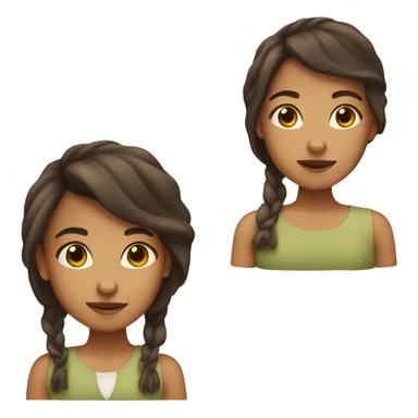 girl with brown hair ad olive skin sticker