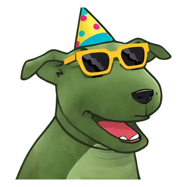 Dog laughing sticker