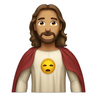 jesus wearing cape sticker