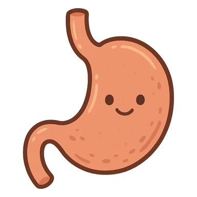 flat toon style cartoonish and approachable empty stomach sticker