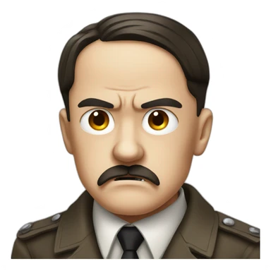hitler being angry and slave sticker