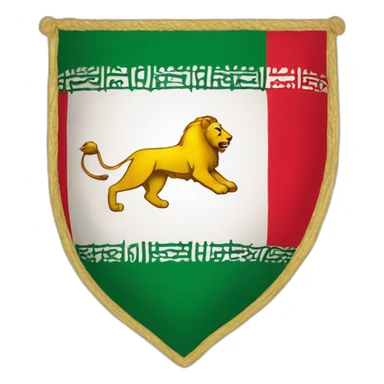 The flag of Iran in the Pahlavi perio, or the lion and sun flag sticker