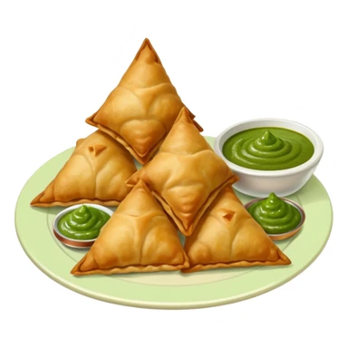 samosa with chutney sticker