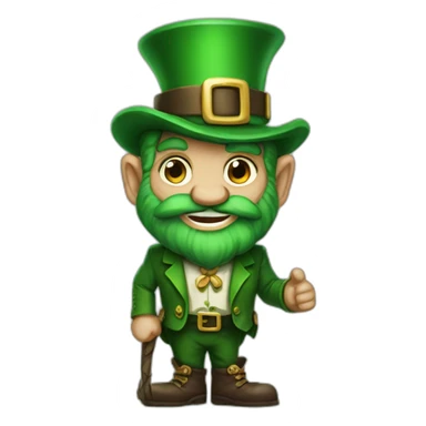 extremely powerful leprechaun sticker