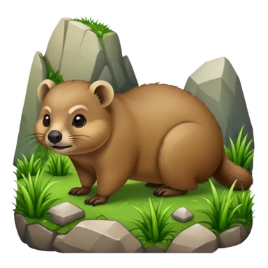 Hyrax eat grass sticker