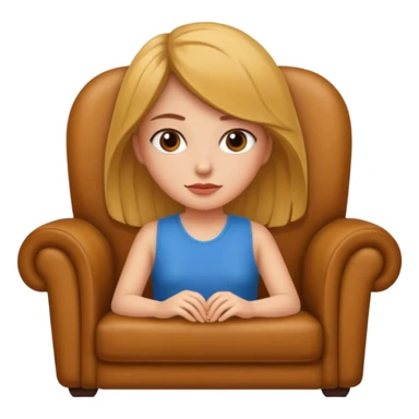 Una chica sentada en un sillon sticker