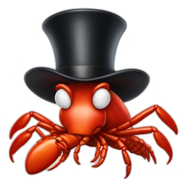 lobster wearing a top hat sticker