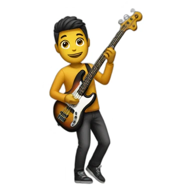 person playing the bass sticker
