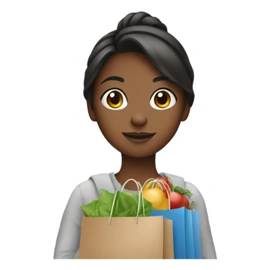 girl holding shopping bags sticker