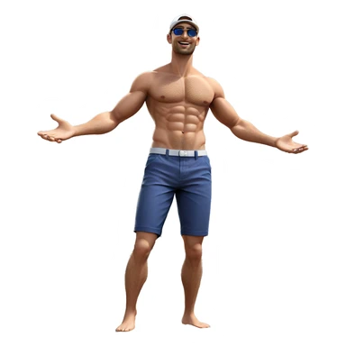 beach day with a cool hat sticker