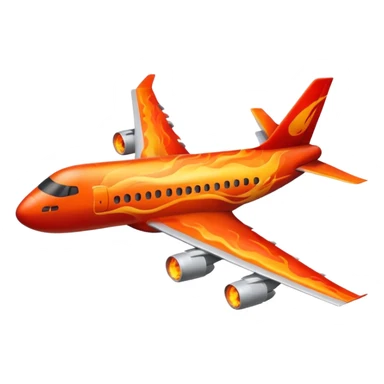 airplane jet fuel fire sticker