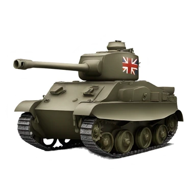 A British WWII tank from the side sticker