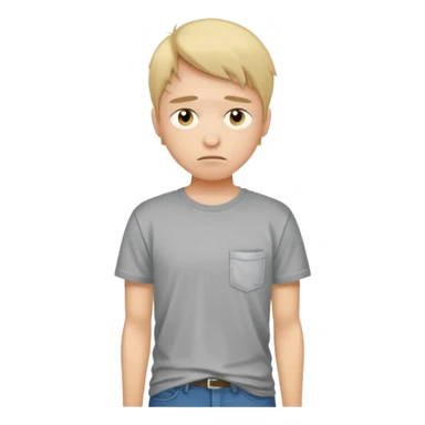 sad student with empty pockets sticker