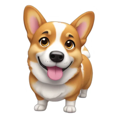 Sassy corgi blink sticker