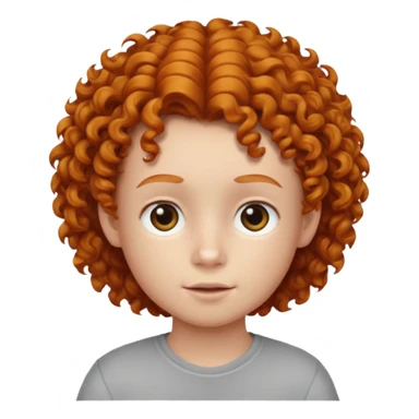 kid with ginger curly hair sticker