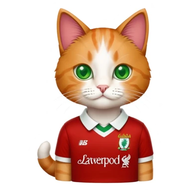 Cat wearing Liverpool shirt sticker