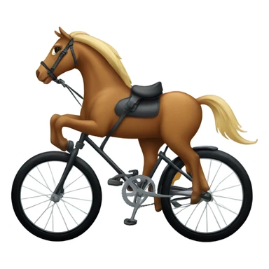 Horse riding bicycle sticker