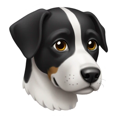 Perro negro y blanco sticker