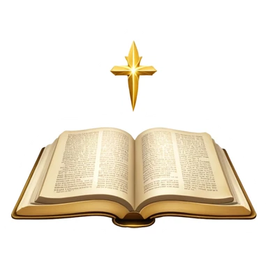 The Holy Bible Book Flipped Open With Glorious Divine Gold Shine beaming out of it  sticker