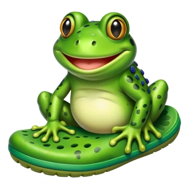 Frog in crocs  sticker