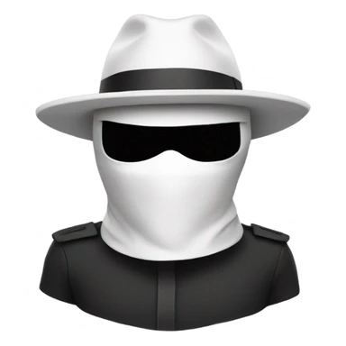 white hat hacker with anonymous mask sticker
