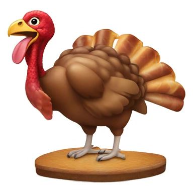 Turkey eating a turkey leg sticker