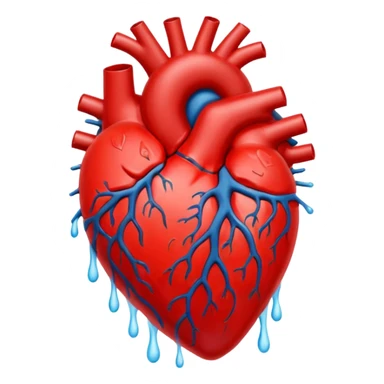 red beating heart sticker