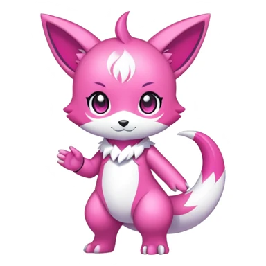 Shiny Chibi Anthro Sona Fakemon-Spectrobe Full Body sticker