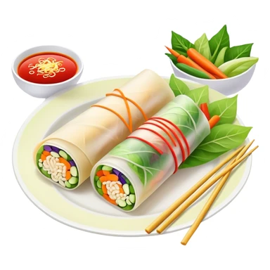 summer roll with noodels sticker