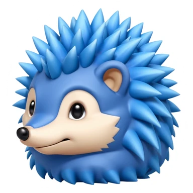A blue hedgehog with 6 spines and sticker