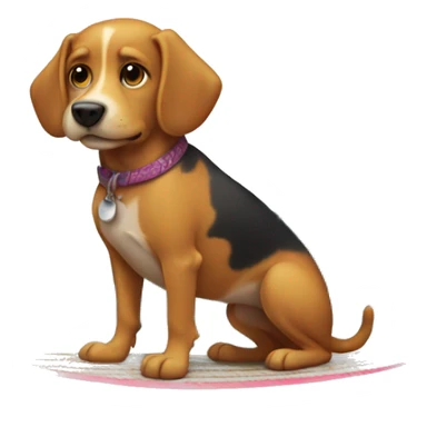 Dog on a surfboard  sticker