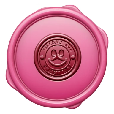 pink wax seal envelope sticker