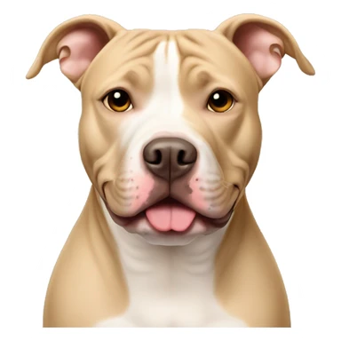 Beige American pit bull sticker