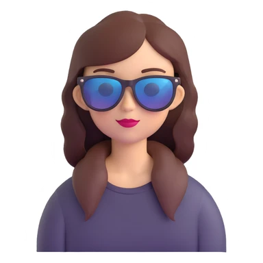confident girl with sunglasses sticker