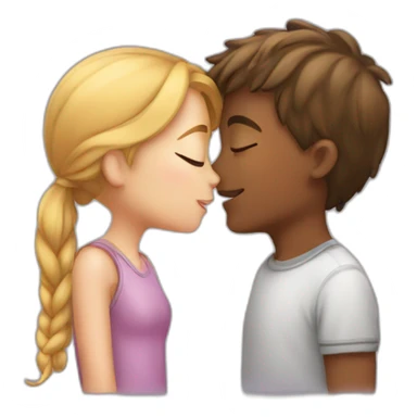 Boy and girl kissing  sticker
