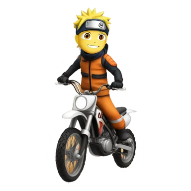 Naruto on dirt bike sticker
