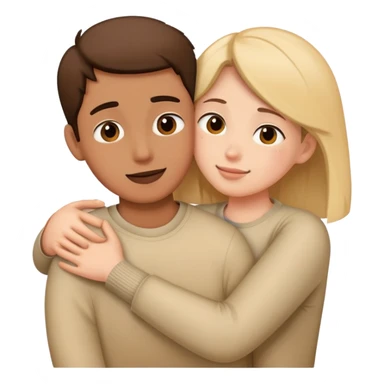 Friend hugging the ones face you see is saying shhhhhhhh sticker