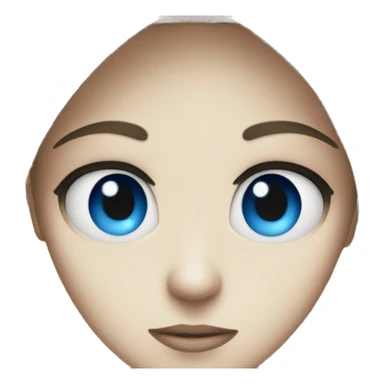 emo blue eyes sticker